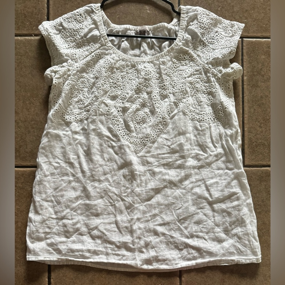 White j.jill shirt | Small